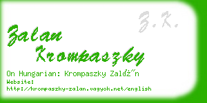 zalan krompaszky business card